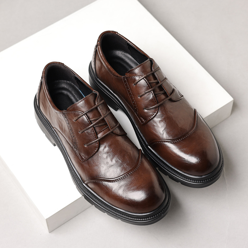 Men'S Formal Wear For Office - Leren herenschoenen voor casual zaken, veelzijdige