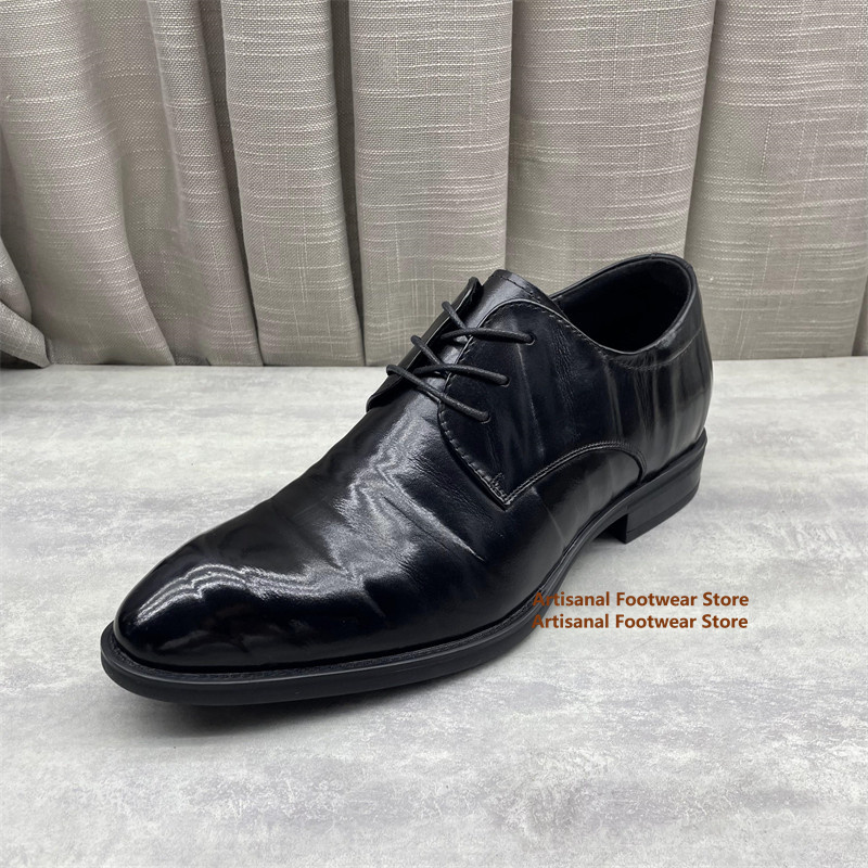 Men'S Formal Office Wear Shoes - Zwarte leren Oxford-schoenen voor heren, klassieke