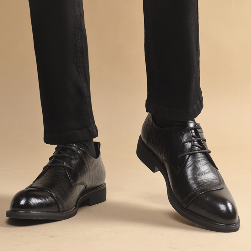 Men'S Formal Office Wear Shoes - Leren Oxford schoenen met metalen rivet