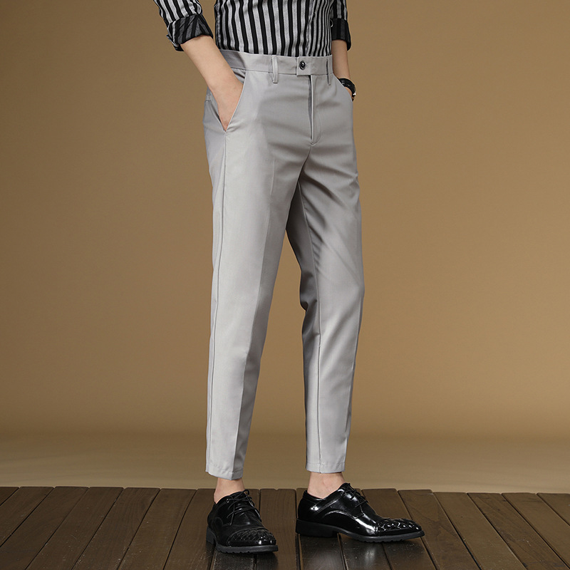 Men'S Formal Wear For Office - Zomer Pak Broek Mannen Rood Zwart