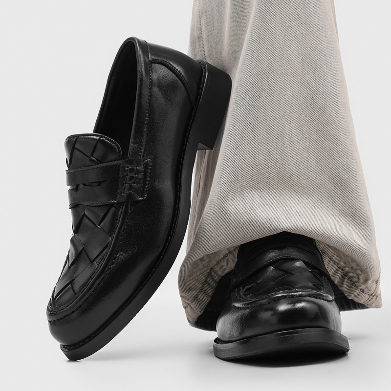 Men'S Formal Office Wear Shoes - Handgemaakte geweven penny loafers voor heren,