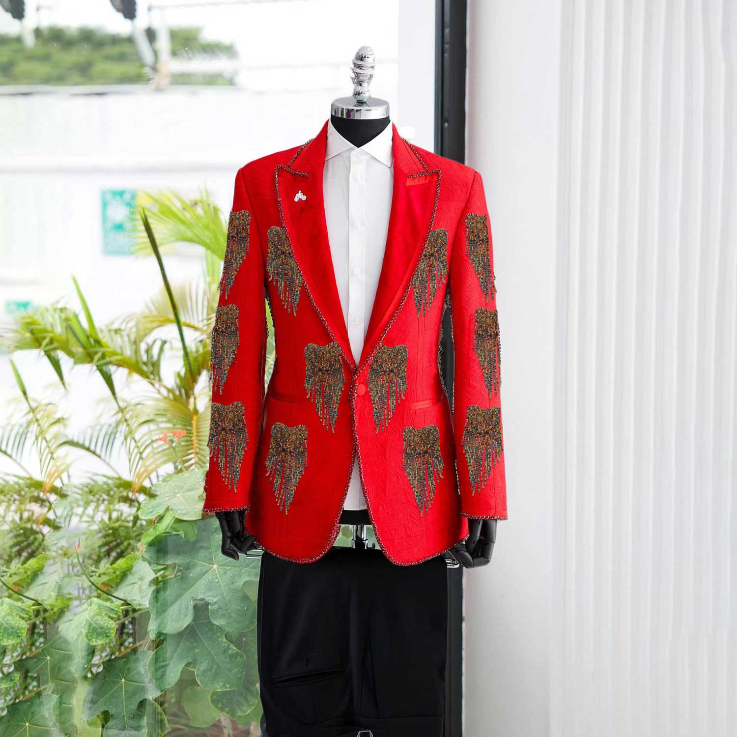 Men'S Formal Wear No Suit - Mode Bruiloft Mannen Pak Kristal Feestpak