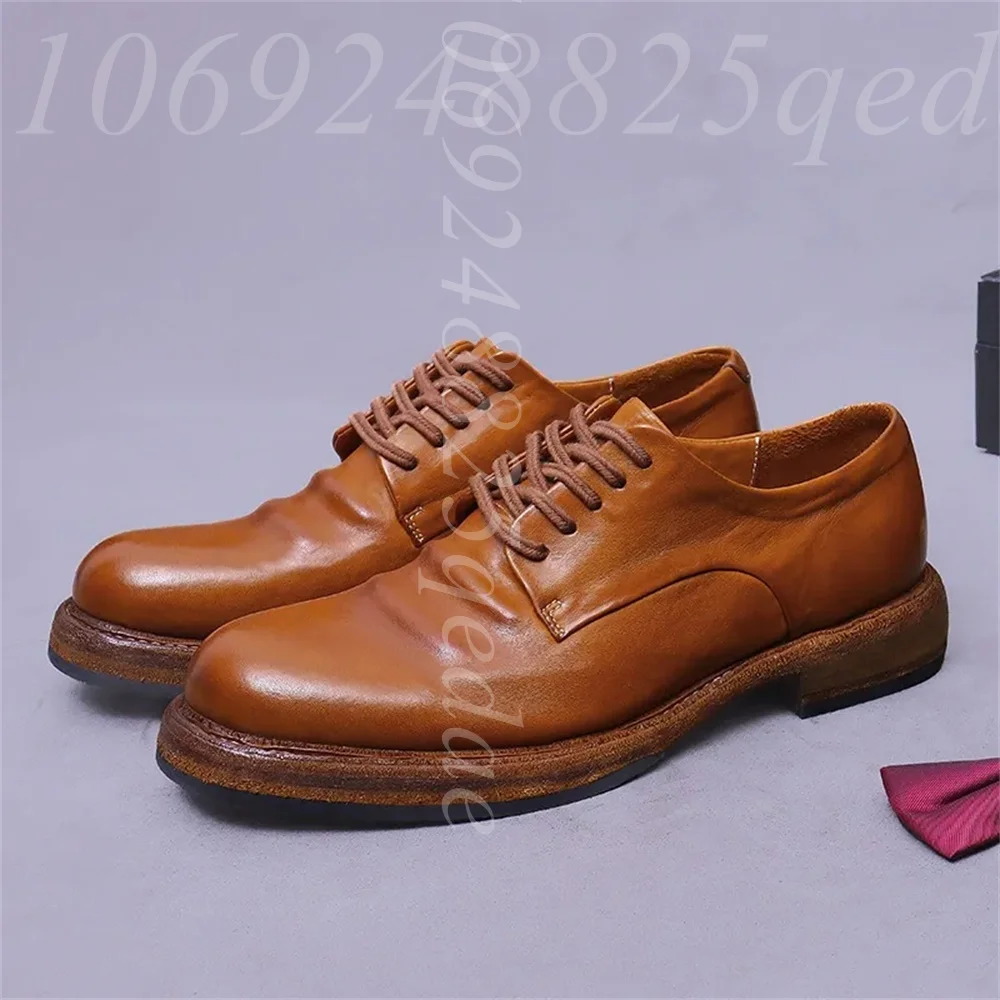 Formal Men Daily Wear Footwear - Handgemaakte vintage veterschoenen voor heren, retro