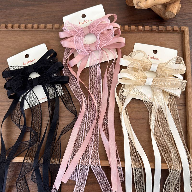 Satin Bow Tie - 2 stks/set Kant Satijnen Strik Lint