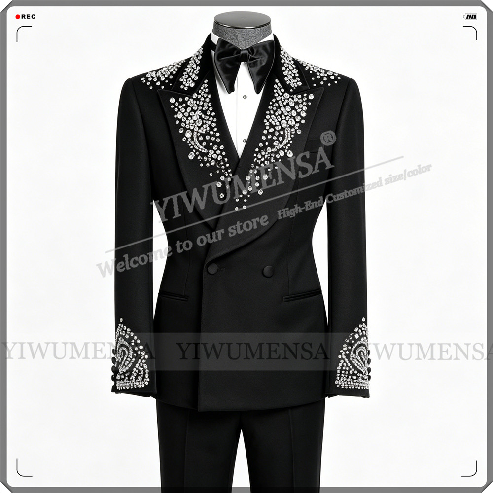 Men'S Formal Wear No Suit - Luxe trouwpak voor mannen met strass