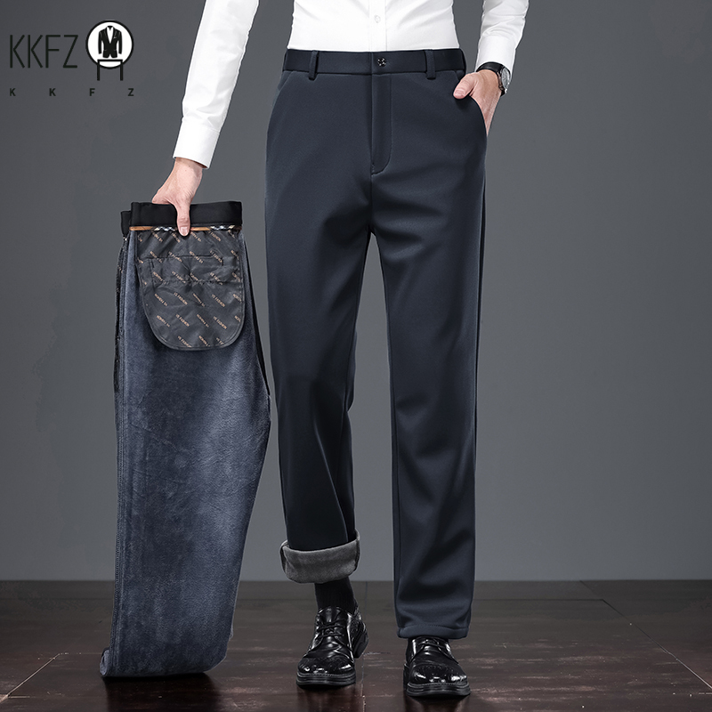 Men'S Formal Wear In Winter - Slanke, warme, formele herenbroek, slijtvast, dikke