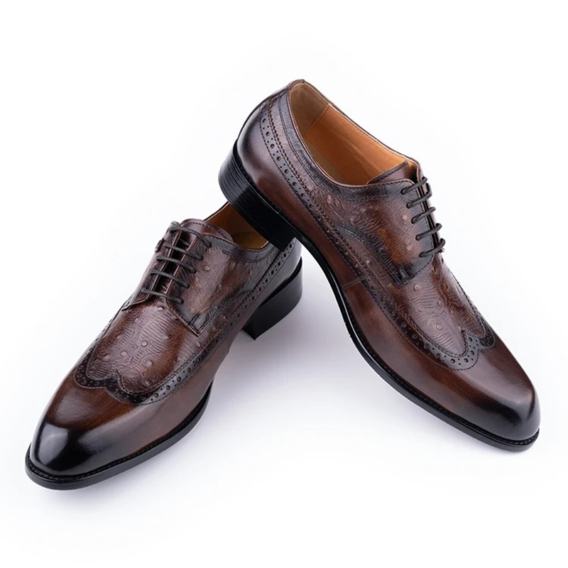 Formal Men Daily Wear Footwear - Heren schoenen van rundleer met veters,