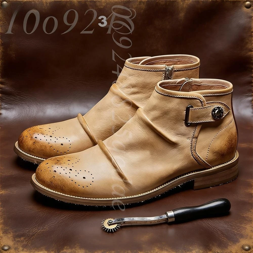 Heren Brogue enkellaarzen, ges - Formal Men Daily Wear Footwear recensie en prijs