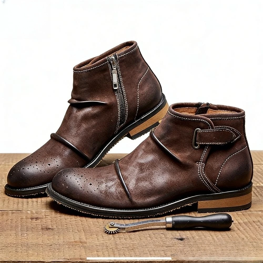 Heren Brogue enkellaarzen, ges - Formal Men Daily Wear Footwear recensie en prijs