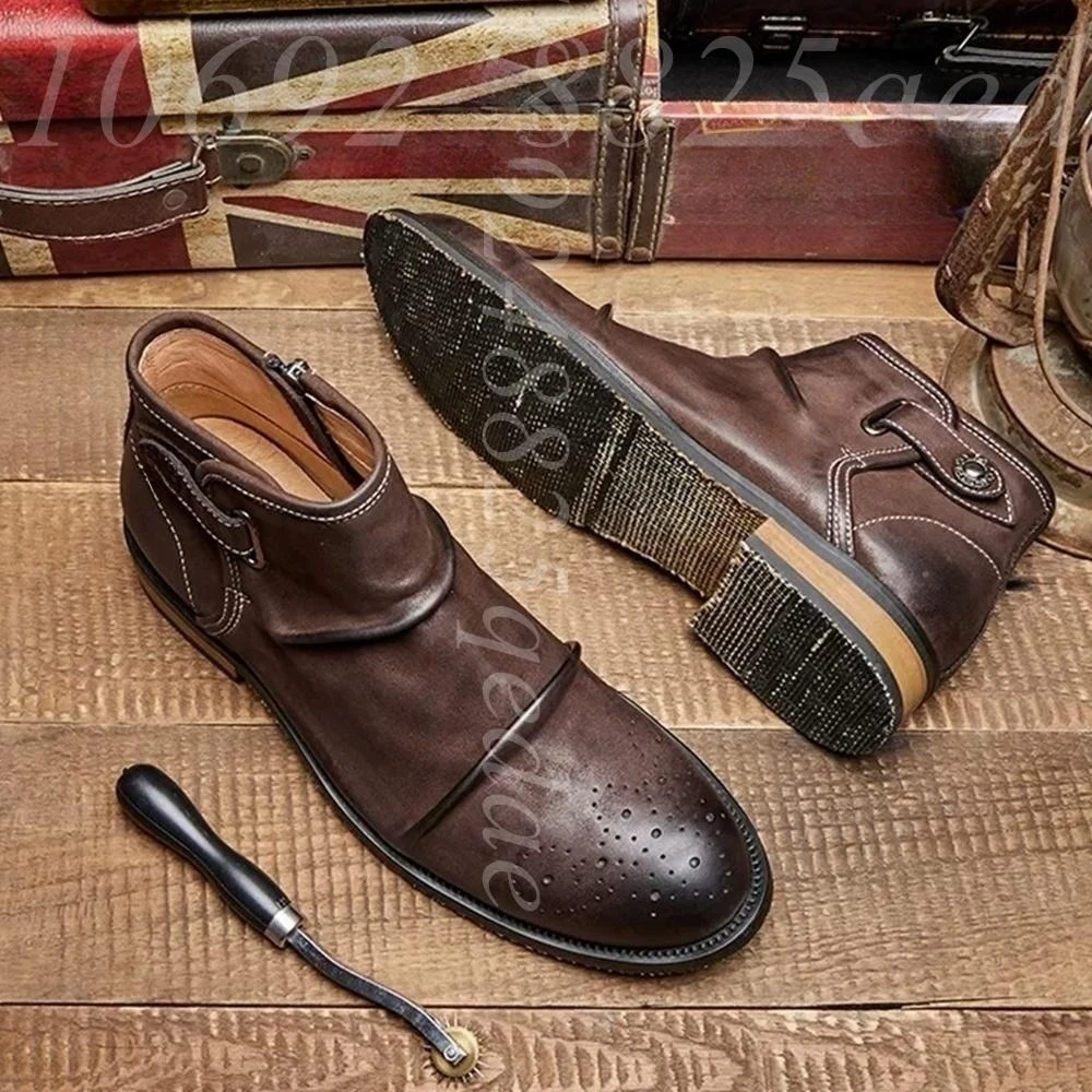 Heren Brogue enkellaarzen, ges - Formal Men Daily Wear Footwear recensie en prijs