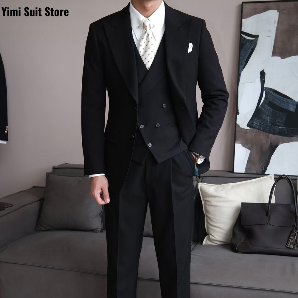 Zwarte Hoge Kwaliteit Herenpak - Men Formal Wear Modern recensie en prijs
