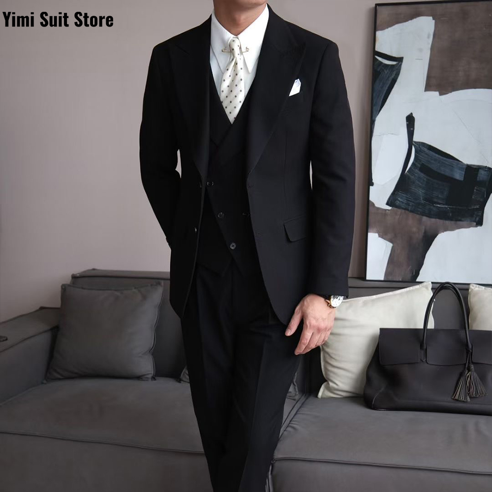 Zwarte Hoge Kwaliteit Herenpak - Men Formal Wear Modern recensie en prijs