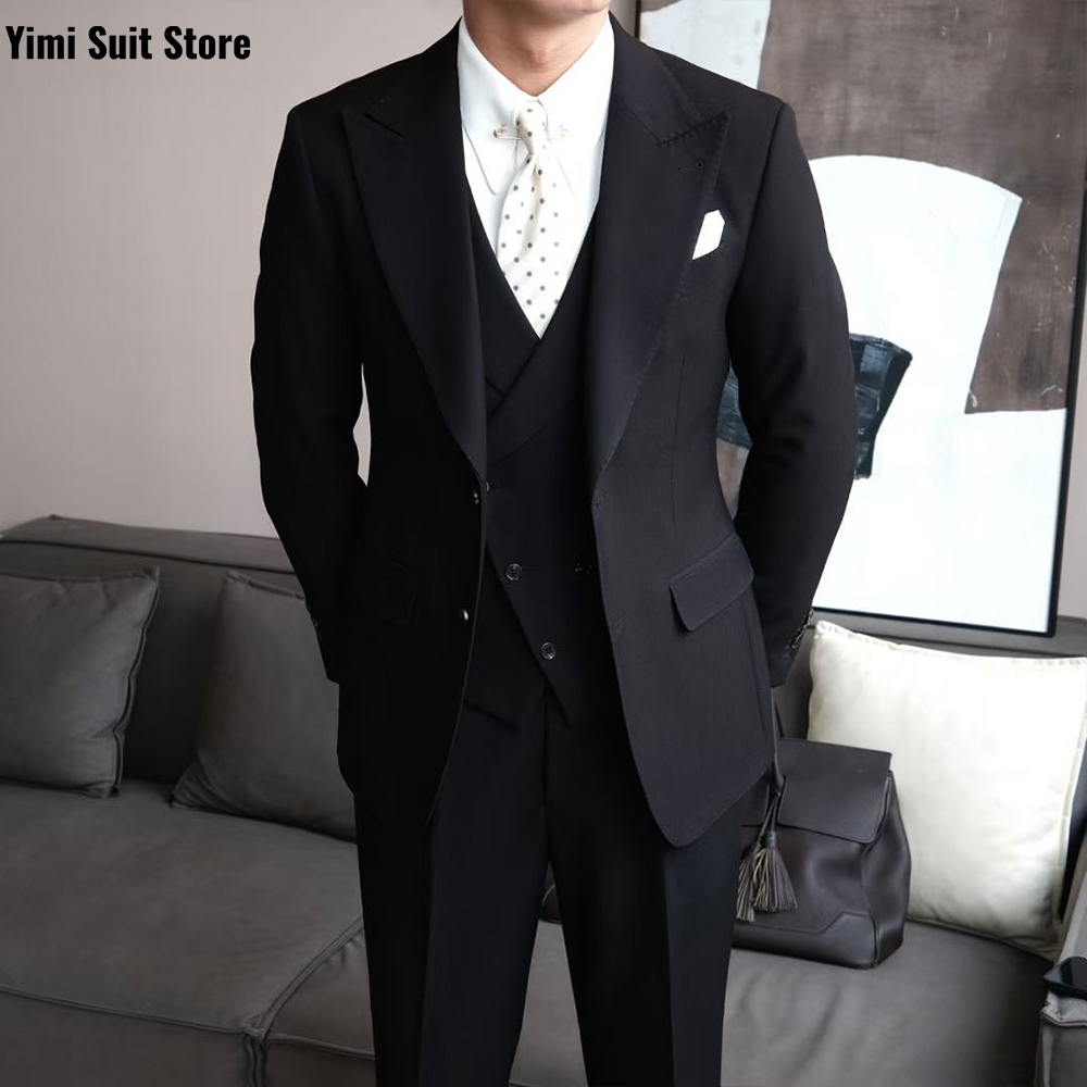 Zwarte Hoge Kwaliteit Herenpak - Men Formal Wear Modern recensie en prijs
