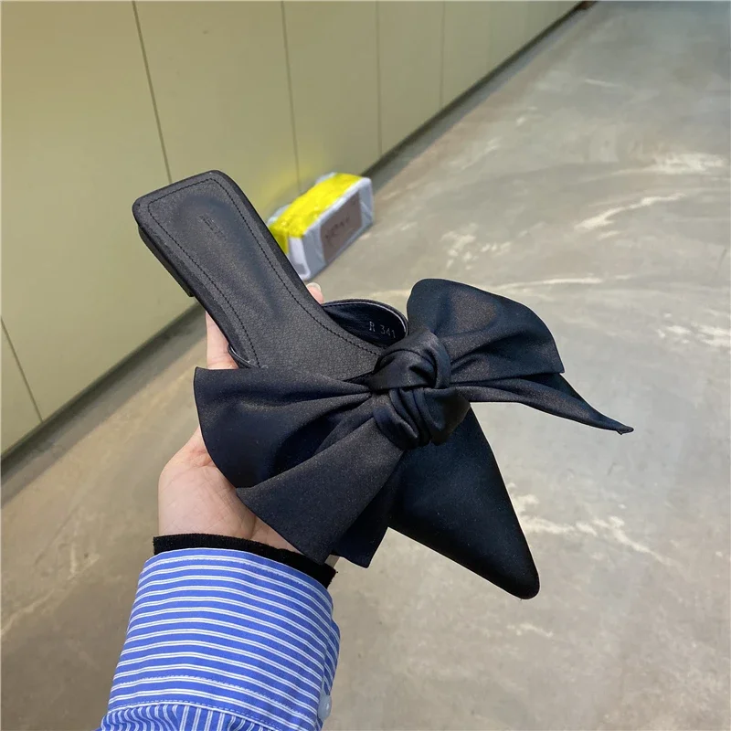 Dames sandalen oversized strik - Satin Bow Tie recensie en prijs