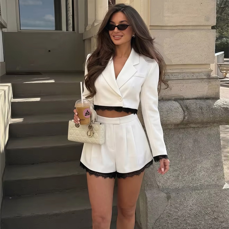 MUJER Kant Bermuda Shorts Sets - Double Breasted Blazer recensie en prijs