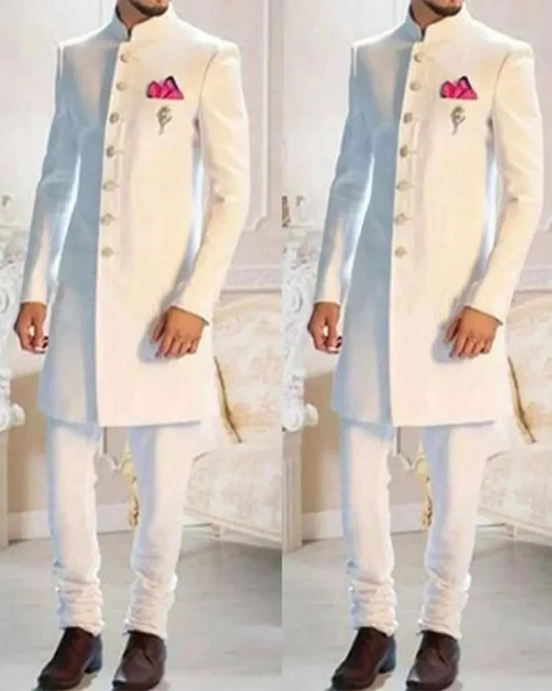 2Pc Fashion Design Witte Manne - Men Formal Wear Indian recensie en prijs