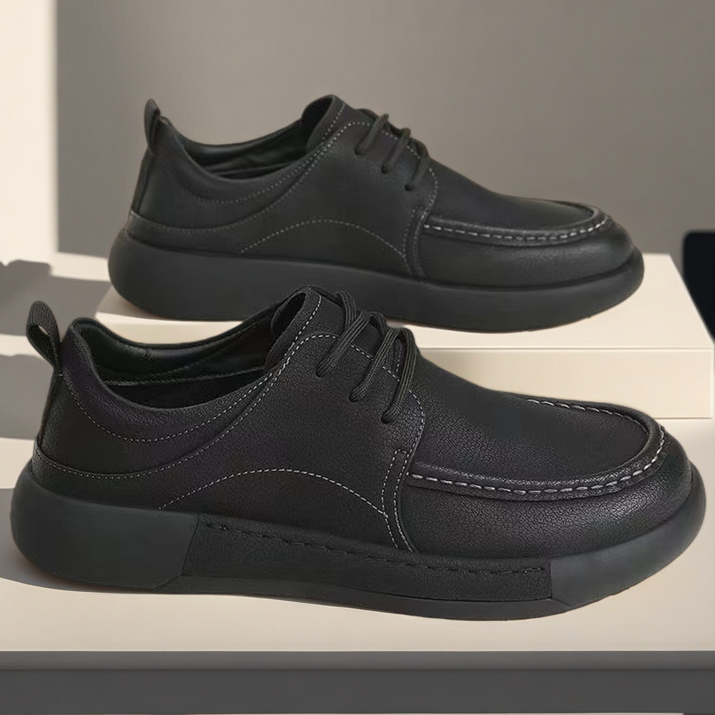 Brede herenschoenen van leer,  - Formal Men Daily Wear Footwear recensie en prijs