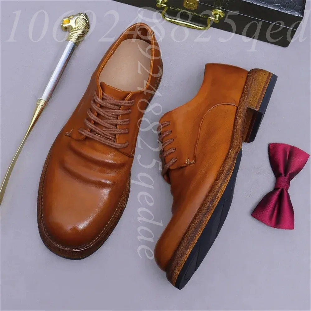 Handgemaakte vintage veterscho - Formal Men Daily Wear Footwear recensie en prijs