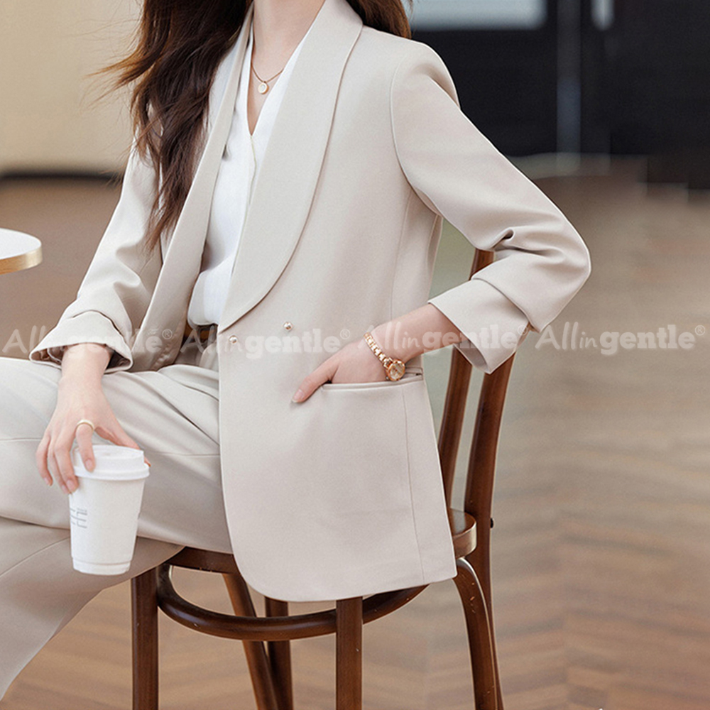 Dames kantoorpak 2-delige set  - Double Breasted Blazer recensie en prijs
