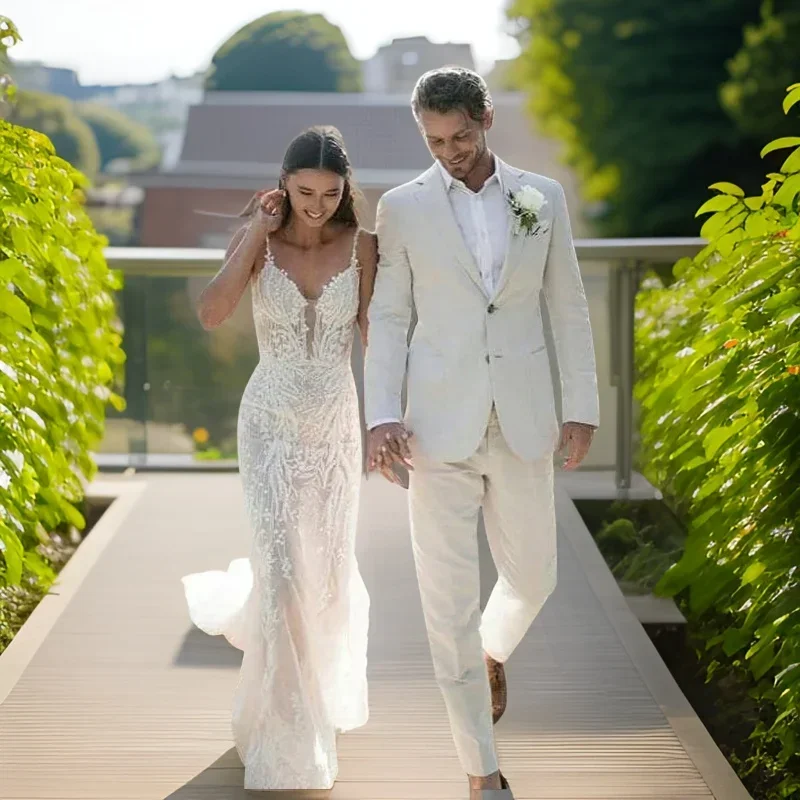 Linnen Bruiloft Smoking Voor M - Men Formal Wear Modern recensie en prijs