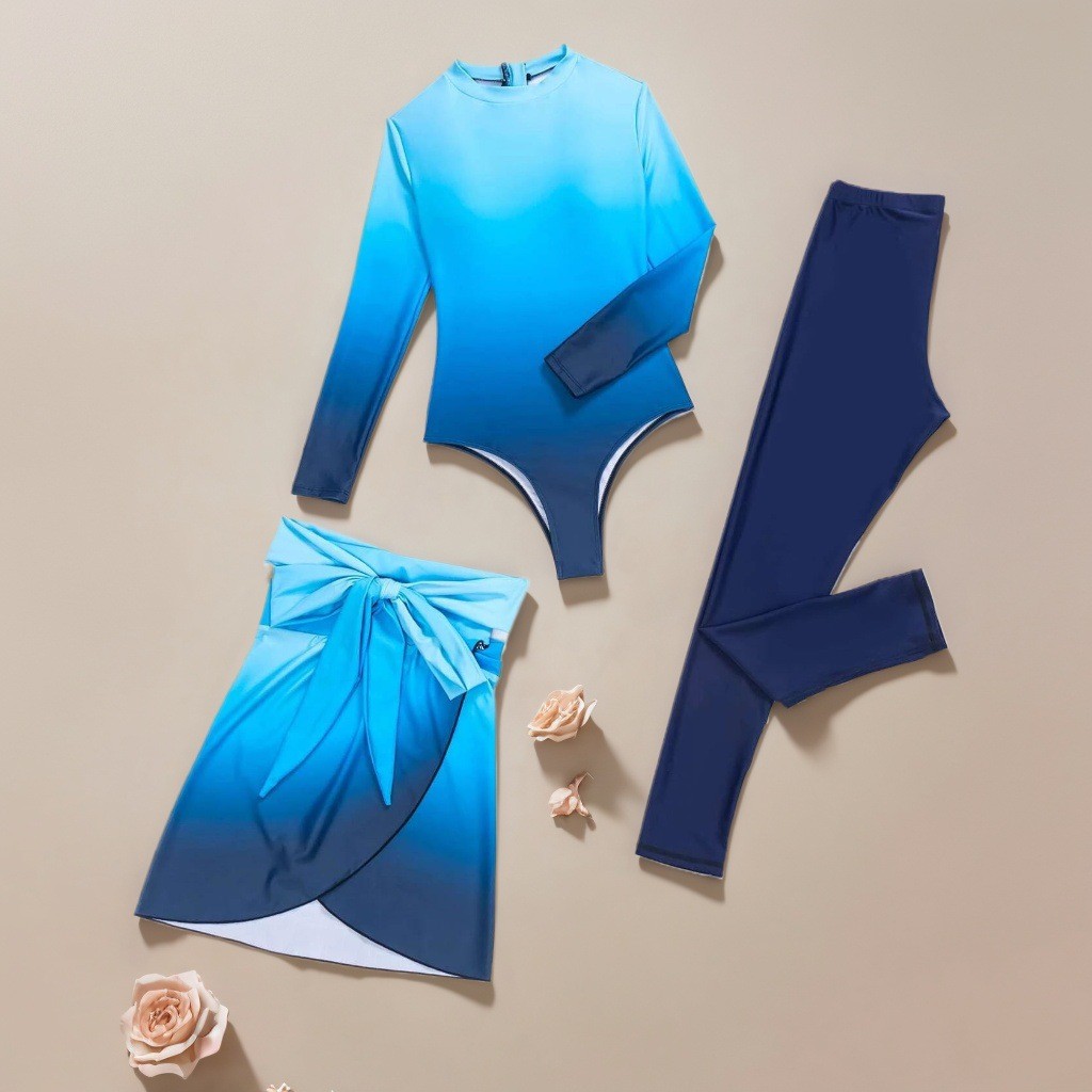 Blauw badpak met lange mouwen, - Slim Fit Suit Set recensie en prijs