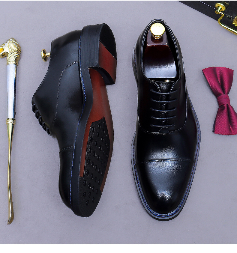 Cognackleurige cap-toe oxfords - Formal Men Daily Wear Footwear recensie en prijs