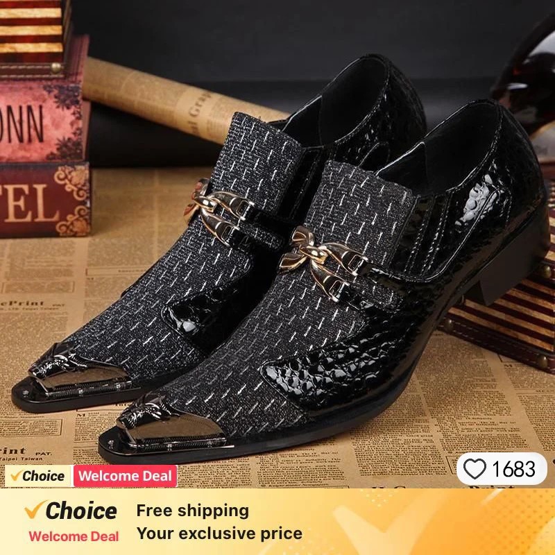 Lente en herfst krokodillenler - Men'S Formal Party Wear Shoes recensie en prijs