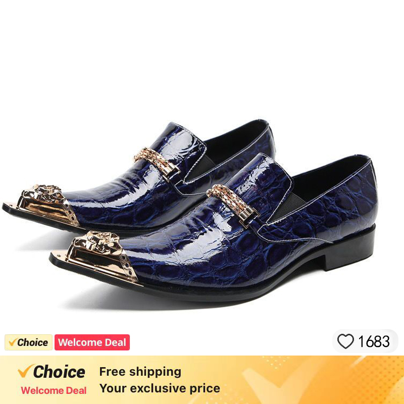 Lente en herfst krokodillenler - Men'S Formal Party Wear Shoes recensie en prijs